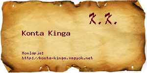 Konta Kinga névjegykártya