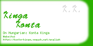 kinga konta business card